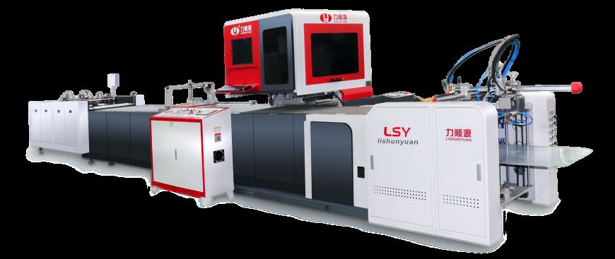 Μηχάνημα LY-4510C-PK που προσφέρει τοποθέτηση υψηλής ακρίβειας και αρθρωτή τροφοδοσία σερβομηχανισμού για κατασκευή σκληρού εξώφυλλου