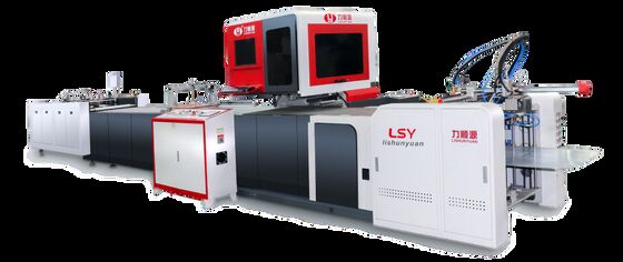 Μηχάνημα LY-4510C-PK που προσφέρει τοποθέτηση υψηλής ακρίβειας και αρθρωτή τροφοδοσία σερβομηχανισμού για κατασκευή σκληρού εξώφυλλου